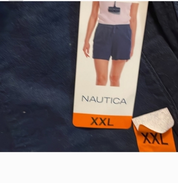Nautica Women's Linen Blend Pull-On Short Navy XXL NWT - Picture 4 of 4